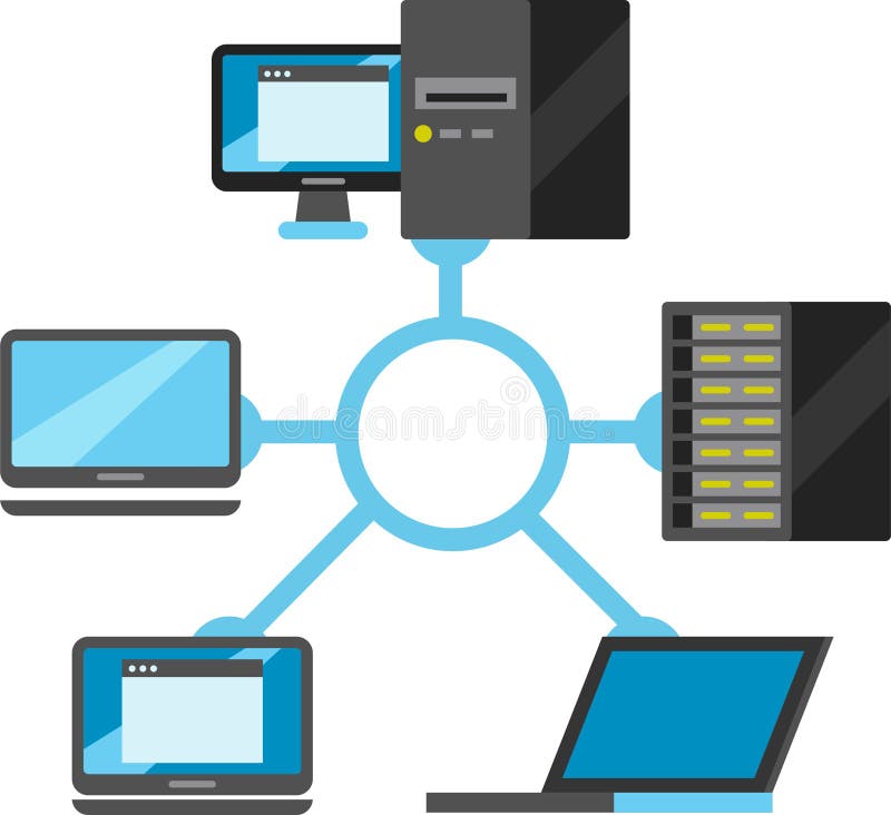 Internet of things connectivity schematic stock images