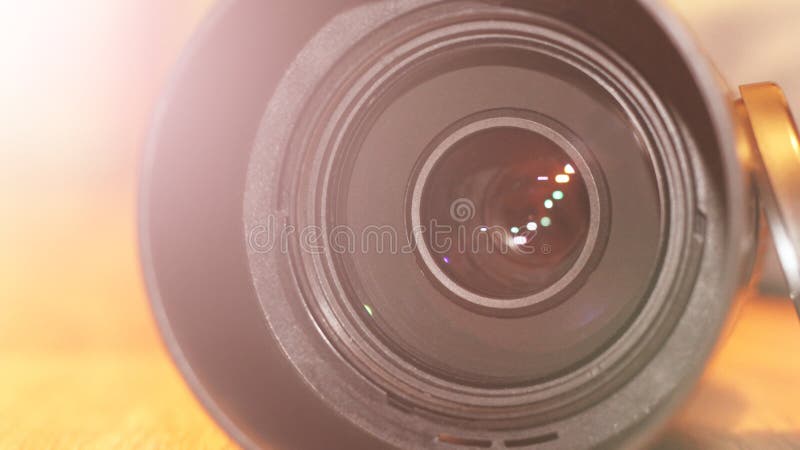 Video camera lens so close royalty free stock images