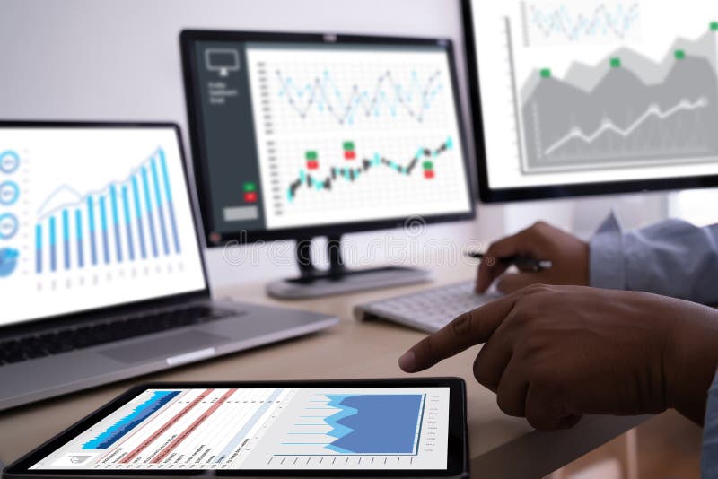 work hard Data Analytics Statistics Information Business Technol stock image