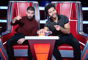 THE VOICE -- "The Knockouts Premiere" Episode 2511 -- Pictured: Dan + Shay -- (Photo by: Tyler Golden/NBC)