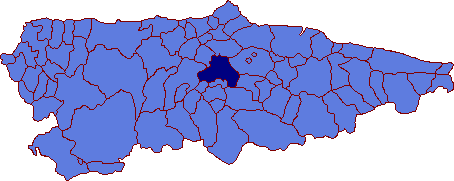 Mapa de situación del municipio de Oviedo