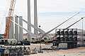 Assembling of a wind generators for location at sea