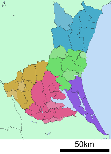 Map of 茨城県