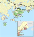 Mapa Nacionalnog parka Acadia