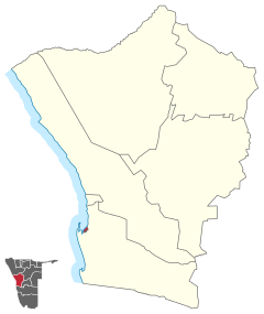 Karte Walvis Bay in Namibia