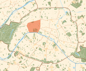 Carte des arrondissements parisien