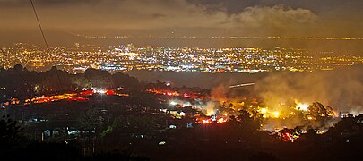 Brand i byen efter stor gaseksplosion i 2010