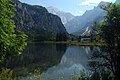 Vista del Almsee, un lago de Alta Austria