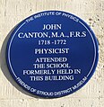 Plaque to John Canton, Stroud