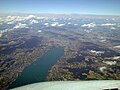 Deutsch: Luftaufnahme von Zürich und dem Seebecken aus südöstlicher Richtung English: Aerial picture of Zurich from the southeast.