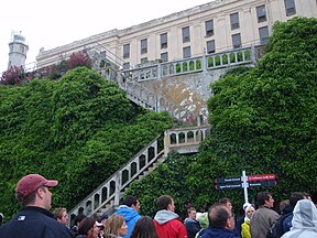 Alcatraz prison from below