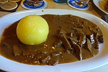 Sour beef heart with dumpling