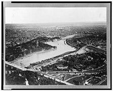 Fairmount Park with City Hall tower visible at top center, 1893