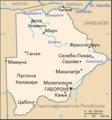 English: Map of Botswana in Macedonian. Македонски: Карта на Боцвана на македонски.