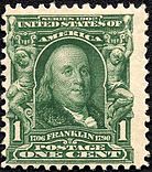 Benjamin Franklin, 1¢