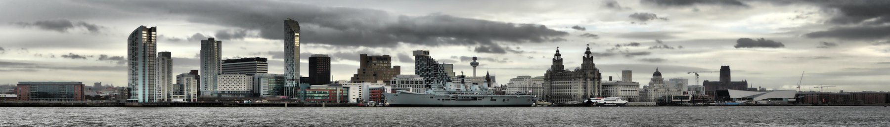 Liverpool has one of the UK's most impressive skylines, seen here from across the famous river Mersey.