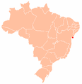 Localização de Salvador no Brasil