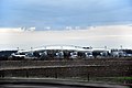 View of Zagreb Airport Terminal from A3 motorway.