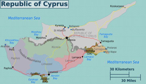 Map of Cyprus