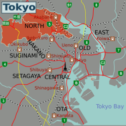 Tokyo settentrionale - Localizzazione