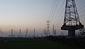 日落時的台中發電廠