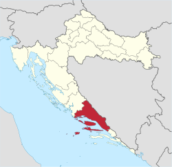 Regione spalatino-dalmata - Localizzazione