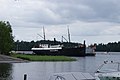 Salama-båden fortøjet i havnen i ved Savonlinna provinsmuseum.