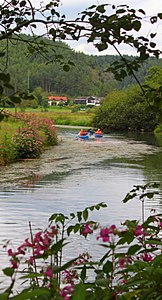 Bootfahrer auf der Wiesent