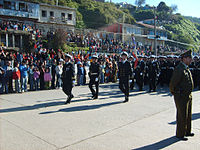 Desfile da Infantaria Marina em Talcahuano