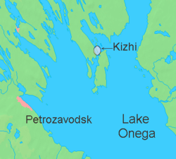 Isola Kiži - Localizzazione