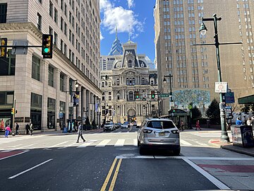 Eastern view of City Hall from Market Street