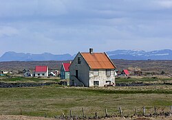 Habitations dans la péninsule du Reykjanes.