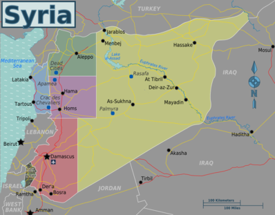 シリアの地図