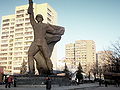 A memorial to 23 August 1943, the end of German occupation during World War II