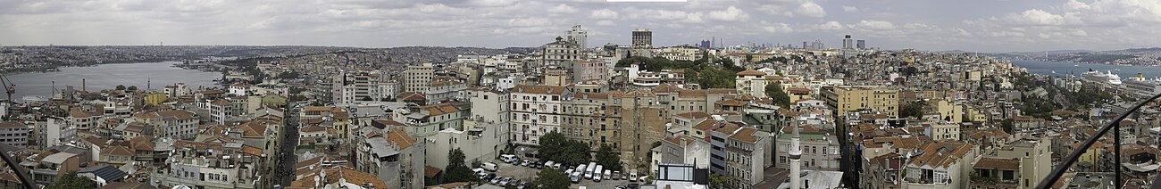 Nagy felbontású városkép a Galata-toronyról nézve