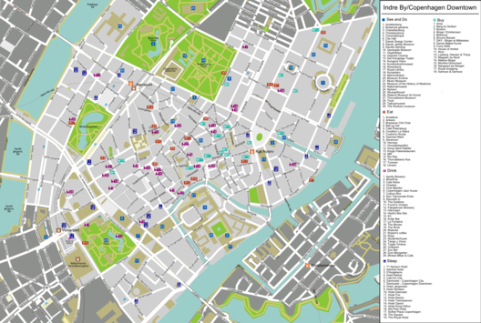 Map of Copenhagen/Indre By