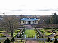 Uppsala University Botanical Garden in Uppsala, as viewed from Uppsala Slott.