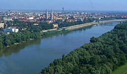 Szeged är den största staden utmed Tisza.