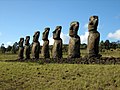 Ahu Akivi moai that face the ocean