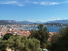 Vue des hauteurs d'Ajaccio