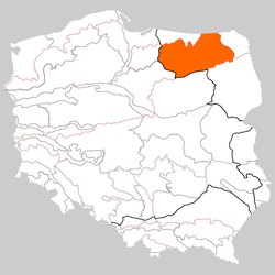 Oblast na mapě Polska