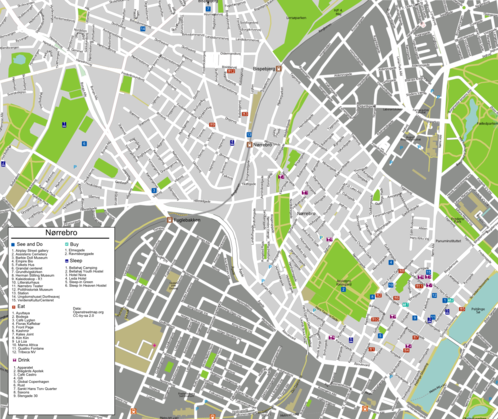 Map of Copenhagen/Nørrebro