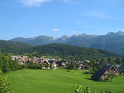 Stara fužina proksime al Bohinj en Slovenio