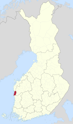 Location of Kristinestad in فن لینڈ