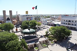 Het plein Plaza Miguel Hidalgo in Reynosa