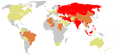 Countries with reported Diphtheria cases, 1997 - 2006