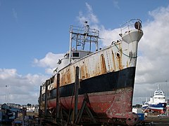 sur le slipway de Concarneau