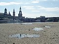 Low water of the Elbe River in June 2005