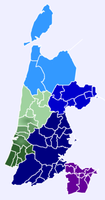 Gemeentelijke samenwerkingsregio's (gemeentegrenzen 2015).