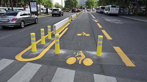 Cycling during the COVID-19 pandemic, Pistes cyclables temporaires in Paris (2020)